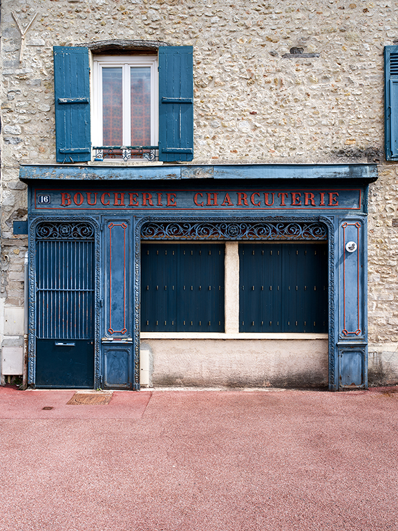 Facade bleue boucherie