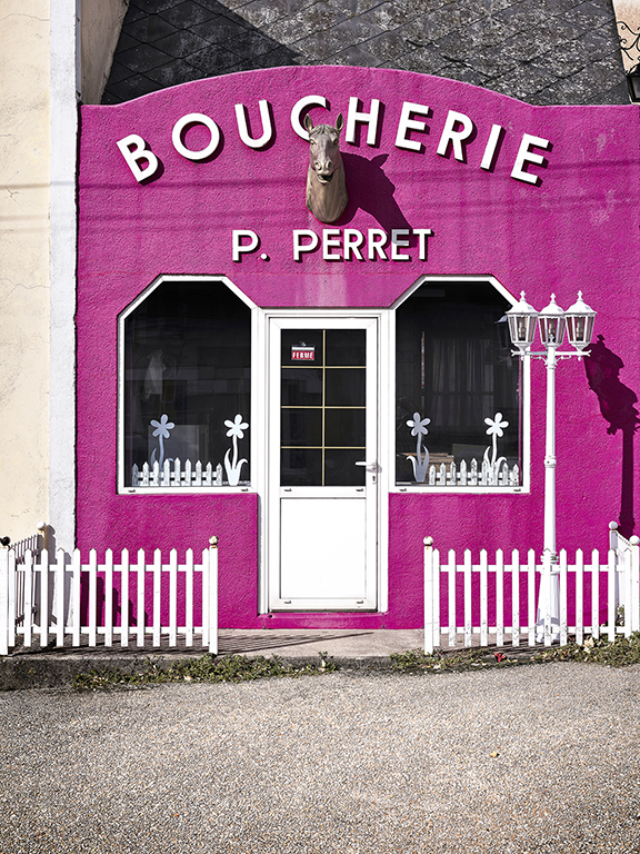 Facade rose boucherie